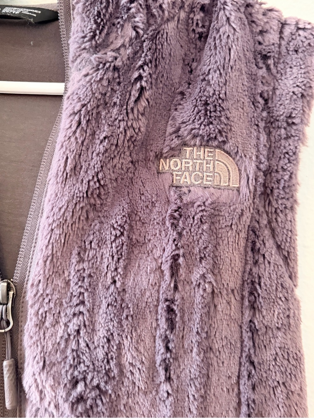 The North Face Plush Fuzzy Vest in Lilac